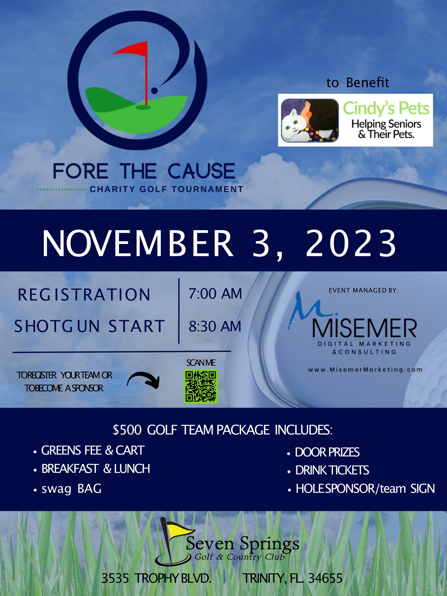 Fore the Cause Golf Tournament FLyer